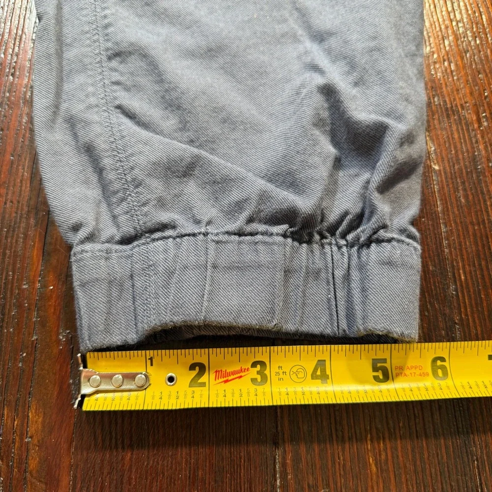 Mack Weldon Radius Joggers Men XL Gray Stretch Cotton Twill Elastic Cuff Pants